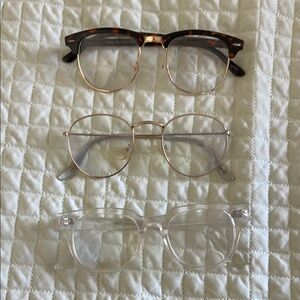 Set of Three Stylish Eyeglasses